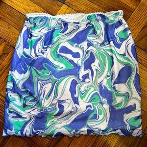 princess polly blue skirt size: 8